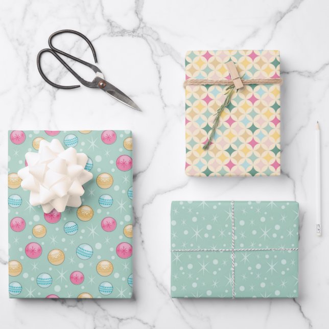 3 Geschenkgutscheine Set - Merry Kitchsmas Geschenkpapier Set (Vorderseite)