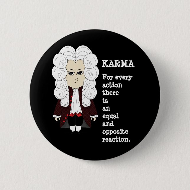 3. Gesetz des Karmas und Newtons (dunkler Button (Vorderseite)