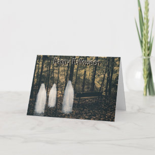 3 Ghost Halloween-Karte mit Vers Karte