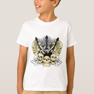 3 Gitarren-Schädel T-Shirt