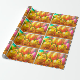 3 Gold Kleine Osterküken Sammlung Geschenkpapier