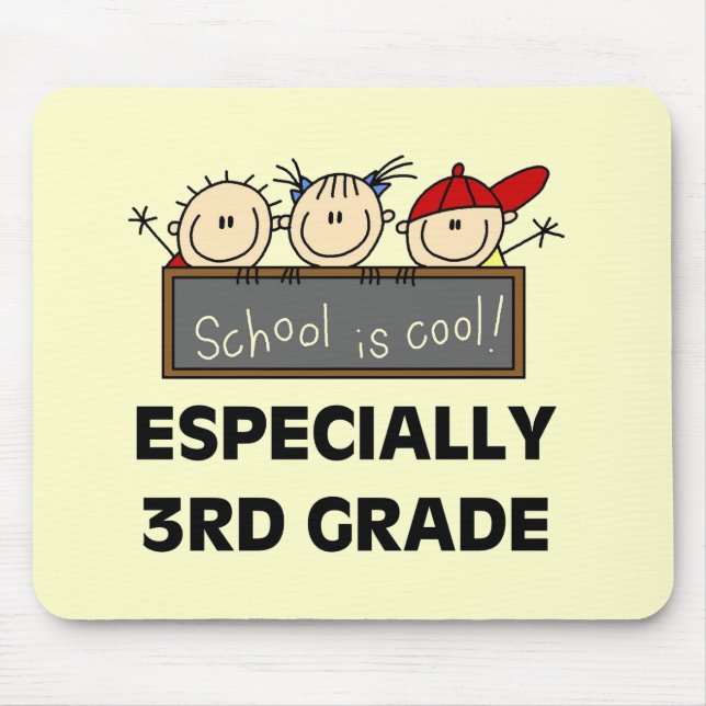3. Grad-Schule ist coole T-Shirts und Geschenke Mousepad (Vorne)