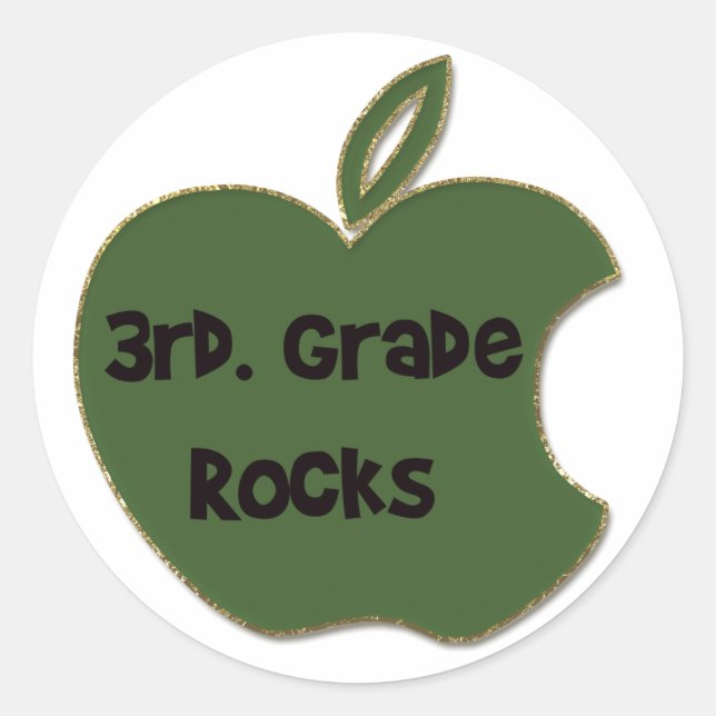 3. Grade Rocks Runder Aufkleber (Vorderseite)