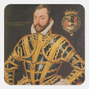 3. Graf Williams Somerset von Worcester Quadratischer Aufkleber