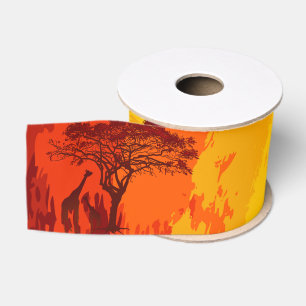 3" Grosgrain-Band African Safari Giraffe Sonne Ripsband