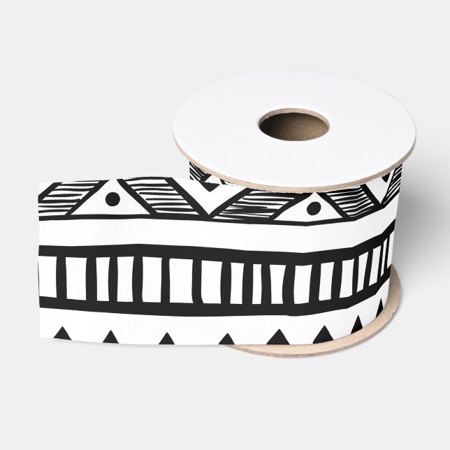 3" Grosgrain Ribbon Boho Buffalo Tribal Muster Bo Ripsband (Spule)