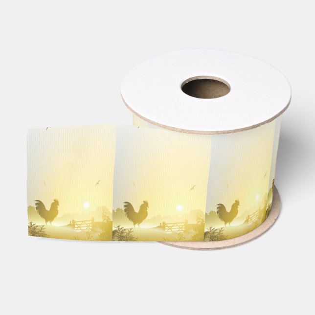 3" Grosgrain Ribbon Sunny Morning Farm Land Ro Ripsband (Spule)