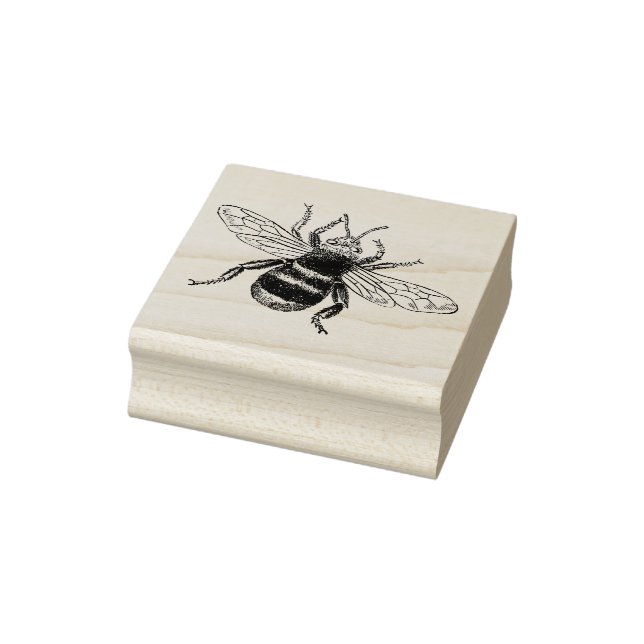 3 Größen Gummi Briefmarke mit Bild Hummel Gummistempel (Stempel)