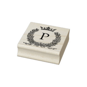 3 Größen Gummi Briefmarke Monogramm Anfangsbuchs Gummistempel