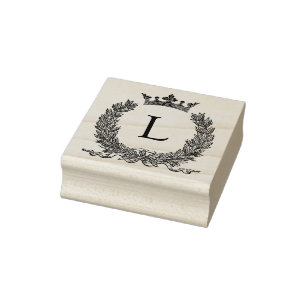 3 Größen Gummi Briefmarke Monogramm Anfangsbuchs Gummistempel