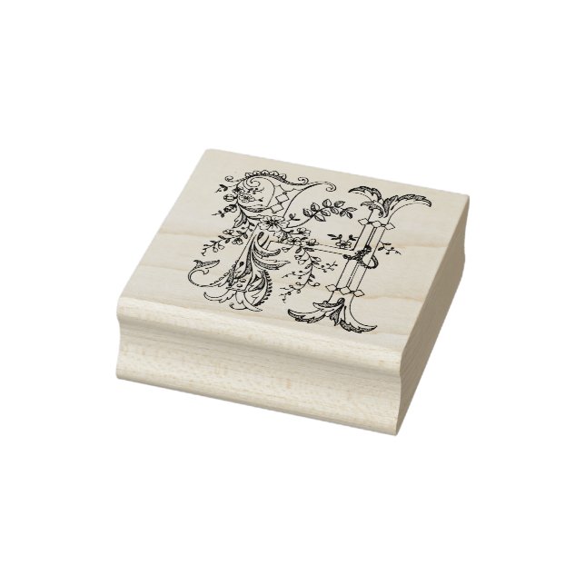 3 Größen Gummi Briefmarke Monogramm Anfangsbuchsta Gummistempel (Stempel)