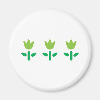3 Grüne Blume Magnet