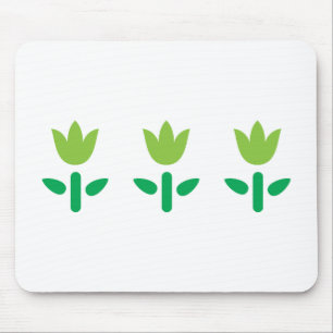 3 Grüne Blume Mousepad