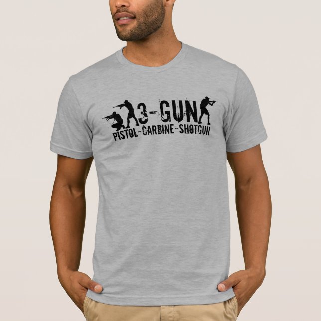 3-Gun - Pistole - Carbine - Schrotflinte T-Shirt (Vorderseite)
