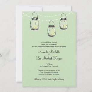 3 Hängende Mason Jars Hochzeit Einladung