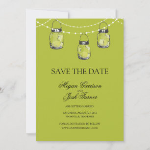 3 Hanging Mason Jars - SAVE THE DATE