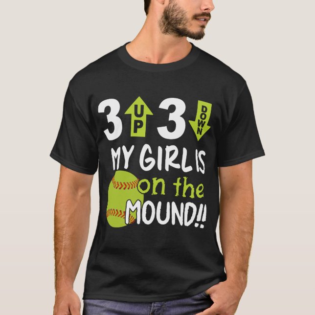 3 herauf 3 unten mein Mädchen ist auf dem T-Shirt (Vorderseite)