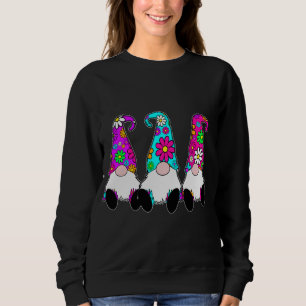 3 Hippie Gnomes Daisy Blume Hat Retro Peace Groov Sweatshirt