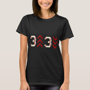 3 hoch 3 runter Drei-oben-unten-Baseball-Softball T-Shirt