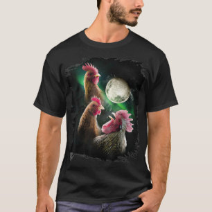 3 Hühnermoon Wolf Hühnerwölfe Howling T-Shirt