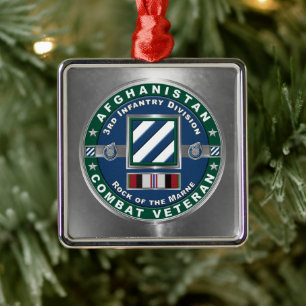 3. ID Infanterie-Division Weihnachten Afghanistan Ornament Aus Metall