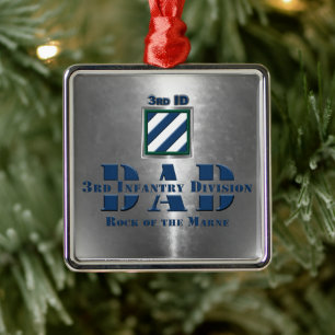 3. ID-Infanteriedivision DAD Weihnachten Ornament Aus Metall