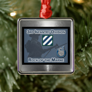 3. ID-Infanteriedivision Weihnachten Ornament Aus Metall