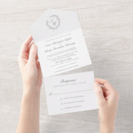3 in 1 Einladung zur Hochzeit