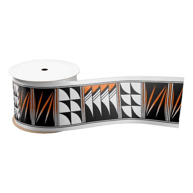 3 Inch gesegnete Federn in Orange Satinband (Spule)