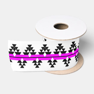 3 Inch Native Woven Stories - Pink - Satinband