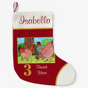 3 Individuelle Name Hens Niedlichen Tiere Kleiner Weihnachtsstrumpf