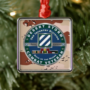 3. Infanterie-Division Weihnachten Desert Storm Ornament Aus Metall