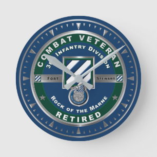 3. Infanteriedivision Veteran im Ruhestand Runde Wanduhr