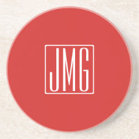 3 Initialmonogramm | Rot und Weiß (oder Farbtöne)