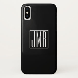 3 Initialmonogramm   Schwarz/Weiß (oder Farbtöne) Case-Mate iPhone Hülle