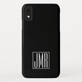 3 Initialmonogramm | Schwarz/Weiß (oder Farbtöne) Case-Mate iPhone Hülle