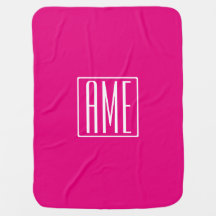3 Initialmonogramm | Weiß auf heiß rosa