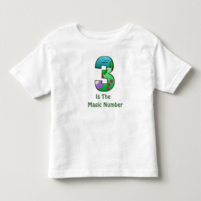 3 ist der Dateikennungs-Kleinkind-T - Shirt (Vorderseite)