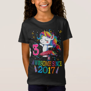 3 Jahre alt 3. Geburtstag Einhorn Dabbing Shirt