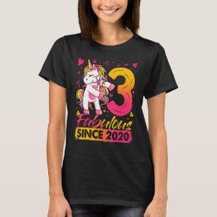 3 Jahre alt geblümte Einhorngeschenke 3. Geburtsta T-Shirt