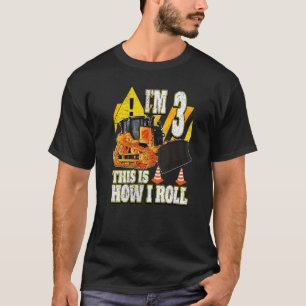 3 Jahre alt Geburtstag Bulldozer T-Shirt