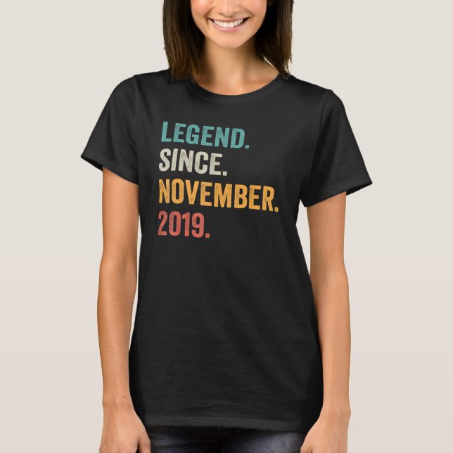 3 Jahre alte Legende seit 3. November 2019 T-Shirt (Vorderseite)
