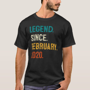 3 Jahre alte Legende seit Februar 2020 3. Geburtst T-Shirt