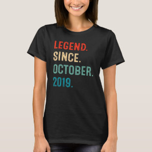 3 Jahre alte Legende seit Oktober 2019 3. Birthda T-Shirt