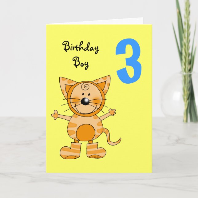3 Jahre alter Geburtstag Karte (Vorderseite)