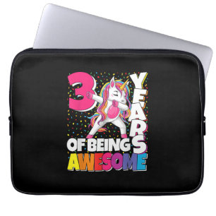 3 Jahre Awesome 3. Geburtstag Cute Dabbing Laptopschutzhülle