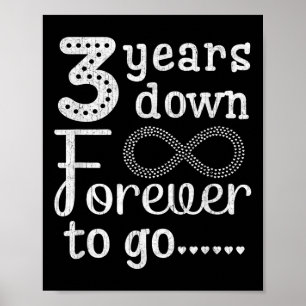 3 Jahre für immer, um Niedlichen 3. Hochzeit Anniv Poster