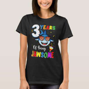 3 Jahre Jawsome Shark 3. Geburtstag 3 Jahr T-Shirt