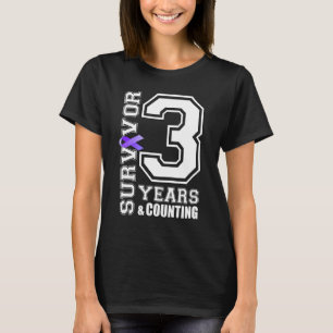 3 Jahre Überleben Ich trage Lila Ribbon Lupus Awar T-Shirt