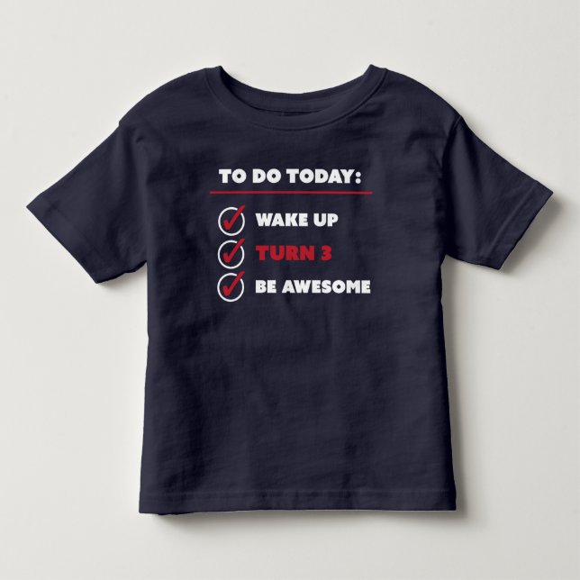 3-jähriger Geburtstag zu erledigen Kleinkind T-shirt (Vorderseite)